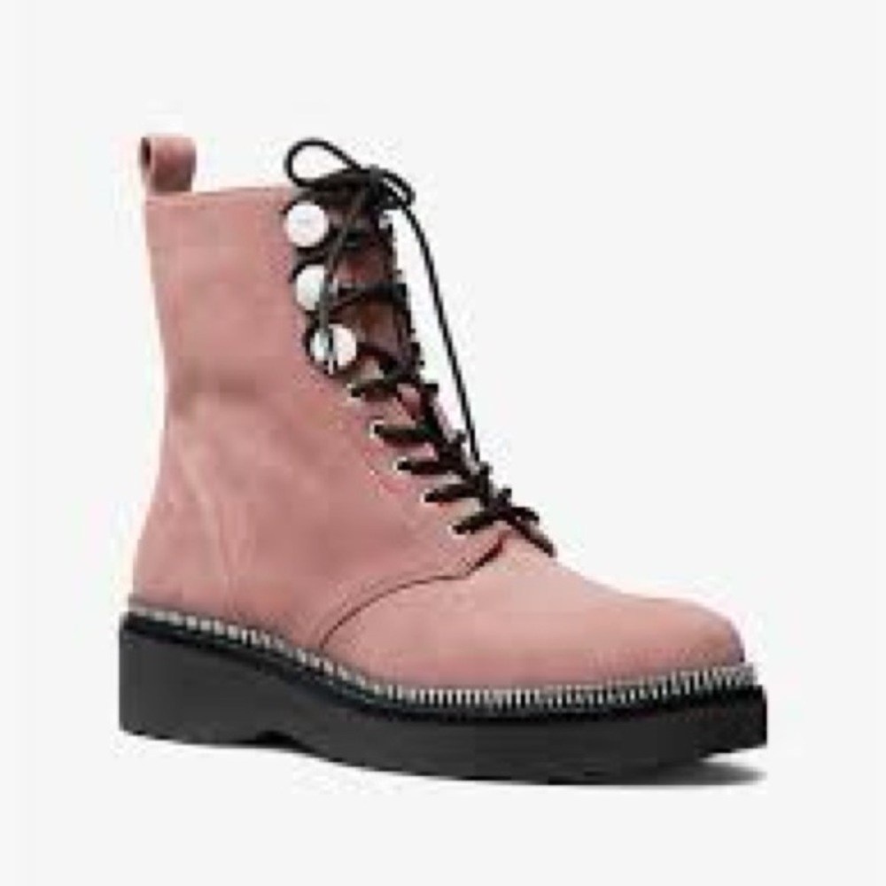 Michael Kors Tavie Suede Combat Boots